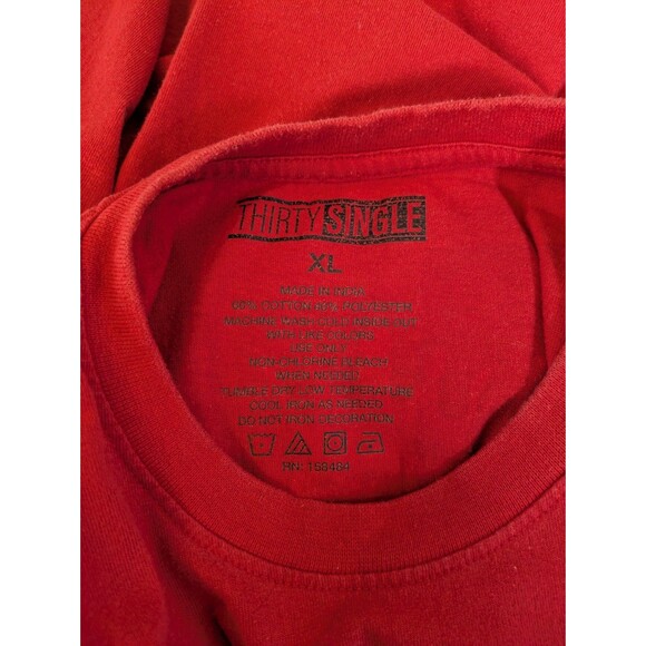 Red Grim Reaper King of Spades Skeleton Graphic Tee XL Streetwear Skater Punk - Picture 8 of 8